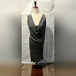 Gray Ruched Sheath Dress